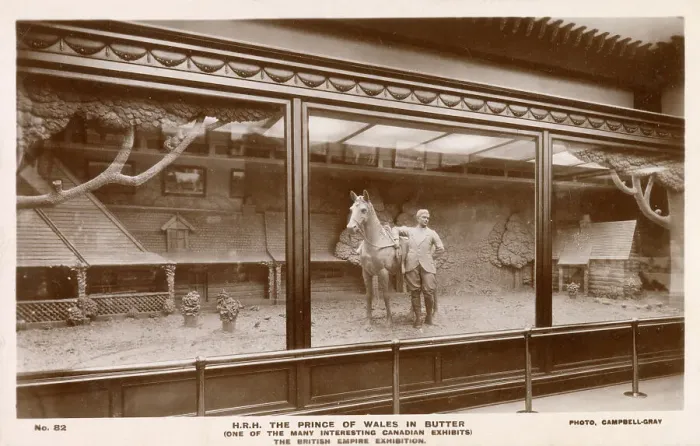 Framed Print : British Empire Exhibition - The Canadian Pavilion. Statue of Edward, Prince of Wales, carved in butter! Date: 1924 Framed Print : British Empire Exhibition - The Canadian Pavilion. Statue of Edward, Prince of Wales, carved in butter! Date: 1924