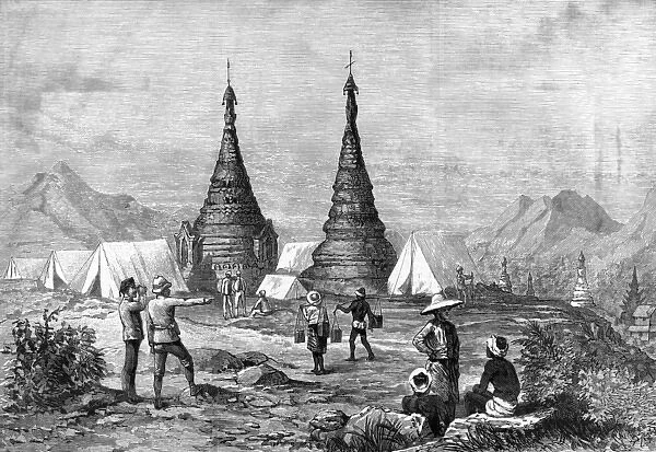 The British encampment at Mogok, Burma, 1887