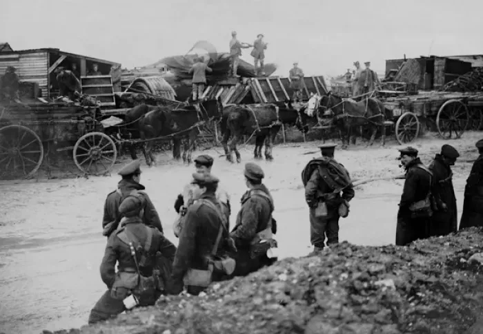 Framed Print : British engineering dump, Western Front, WW1 Framed Print : British engineering dump, Western Front, WW1