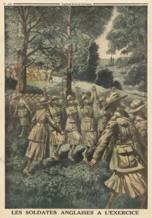 Framed Print : British Female Soldiers Framed Print : British Female Soldiers