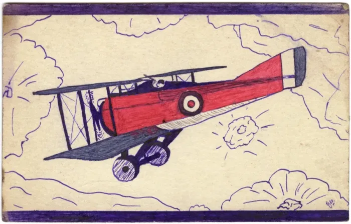 Framed Print : British fighter plane, WWI by George Ranstead Framed Print : British fighter plane, WWI by George Ranstead