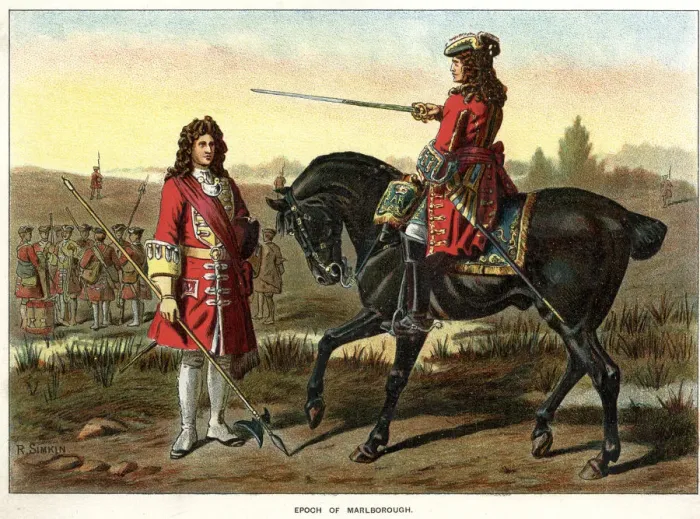 Framed Print : British foot soldier and horseman 1710 Framed Print : British foot soldier and horseman 1710