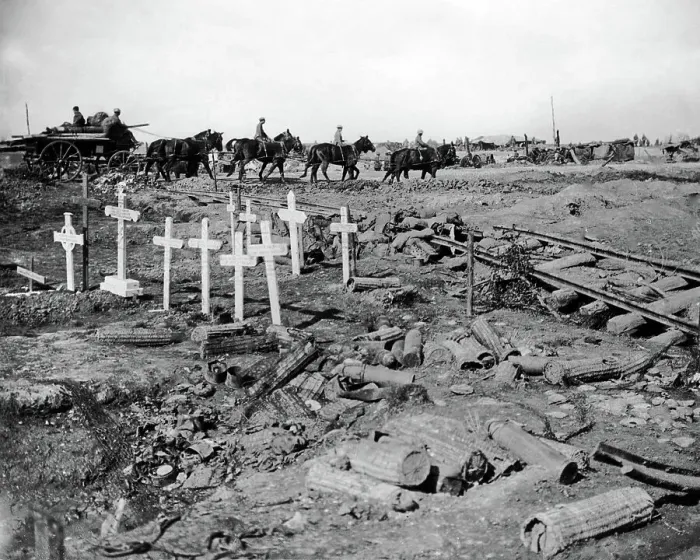 Framed Print : British graveyard on Western Front, WW1 Framed Print : British graveyard on Western Front, WW1