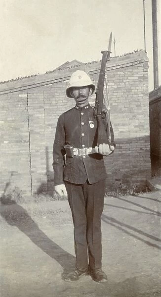 British guard in Peking, China