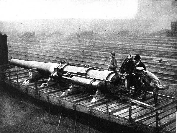 A British gun which aided the attack on German troops in Antwerp