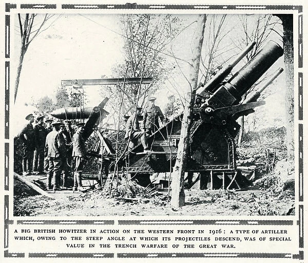 British Howitzer in action on Western Front