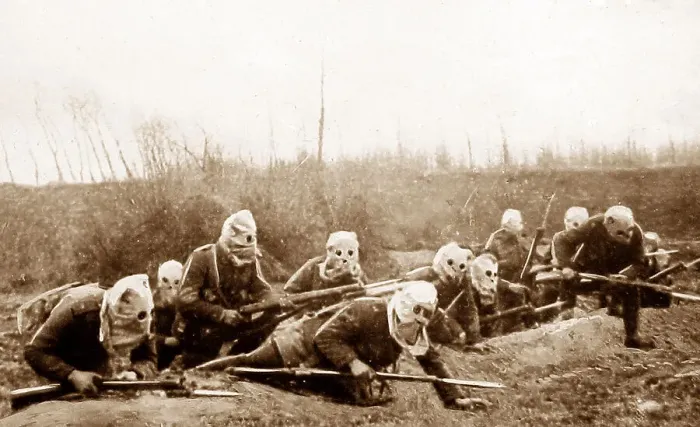 Framed Print : British Infantry advancing wearing gas helmets during WW1 Framed Print : British Infantry advancing wearing gas helmets during WW1