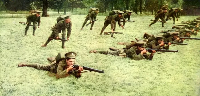 Framed Print : British infantry in a firing line Framed Print : British infantry in a firing line