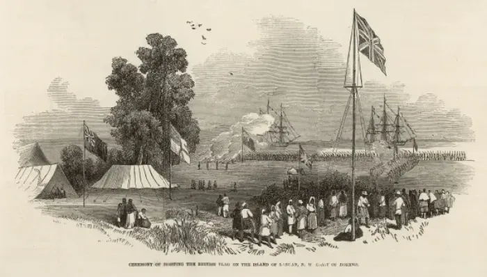 Framed Print : British at Labuan Framed Print : British at Labuan