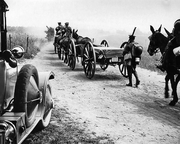 British machine gun transport, Western Front, WW1