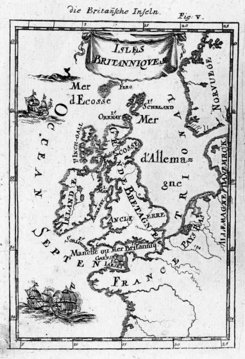 Framed Print : BRITISH MAP LATE 17C Framed Print : BRITISH MAP LATE 17C