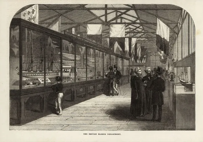 Framed Print : British Marine Department at the Paris Exposition, 1867 Framed Print : British Marine Department at the Paris Exposition, 1867