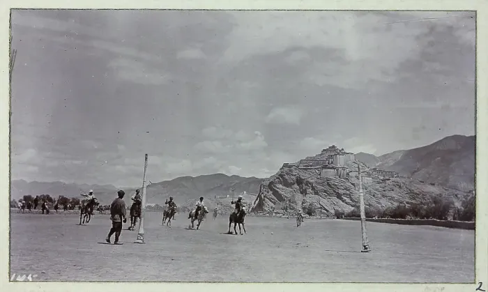 Framed Print : British Military Campaign to Tibet - polo at Gyantse Framed Print : British Military Campaign to Tibet - polo at Gyantse