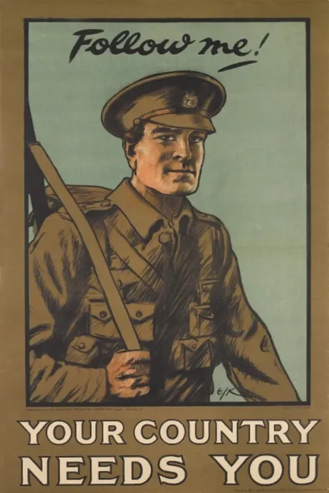 Framed Print : British Military Recruitment Poster, WW1 Framed Print : British Military Recruitment Poster, WW1