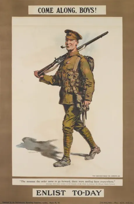 Framed Print : British Military Recruitment Poster, WW1 Framed Print : British Military Recruitment Poster, WW1