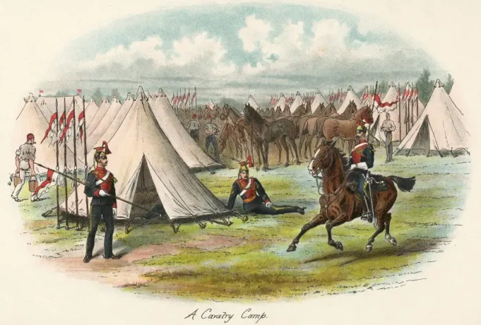 Framed Print : British Military Scene Framed Print : British Military Scene