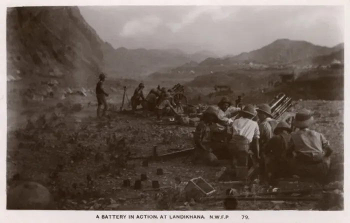 Framed Print : British Mortar Battery in action at Landikhana, NWFP Framed Print : British Mortar Battery in action at Landikhana, NWFP