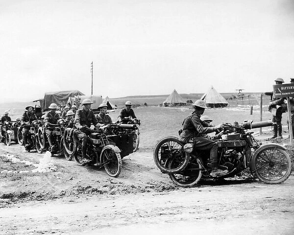 British motor machine gun battery, Western Front, WW1
