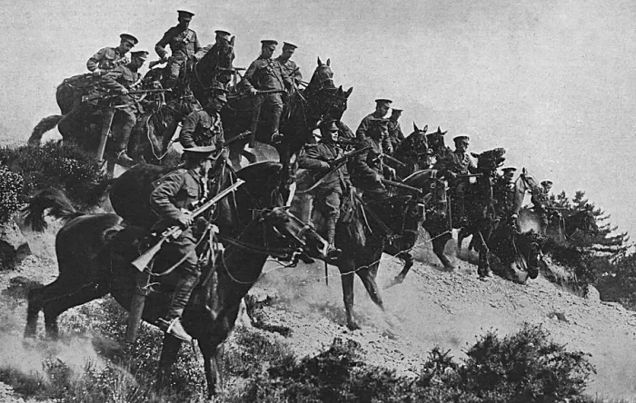 Framed Print : British mounted troops, WW1 Framed Print : British mounted troops, WW1