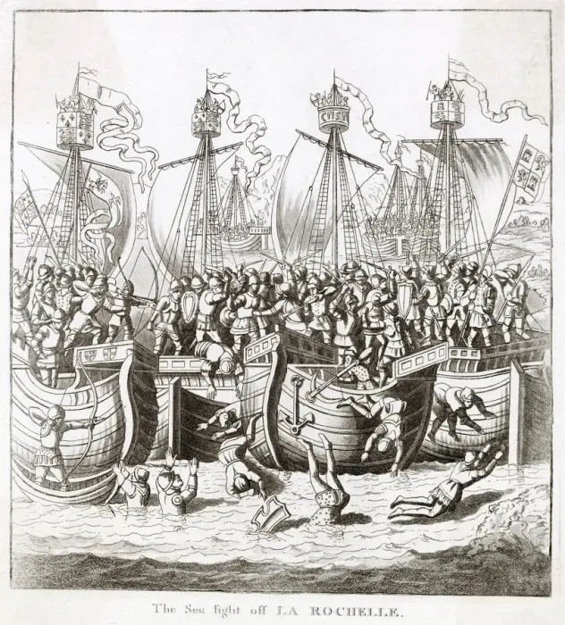 Framed Print : British naval victory at SLUYS. Date: 1372 Framed Print : British naval victory at SLUYS. Date: 1372