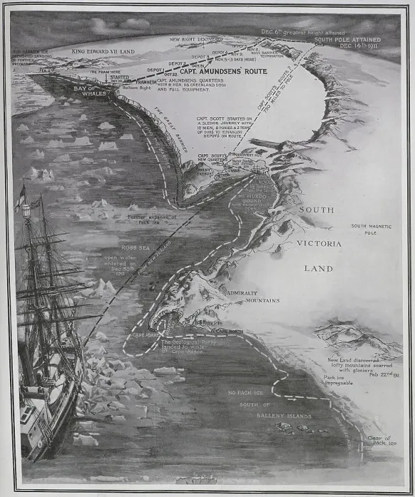 Framed Print : British and Norwegian bases in the South Pole Framed Print : British and Norwegian bases in the South Pole