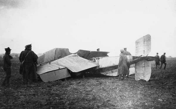 British plane on airfield, WW1