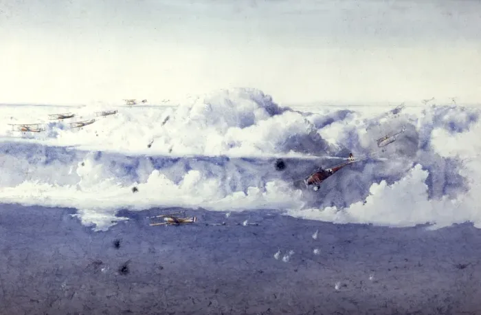 Framed Print : British plane lagging behind, WW1 Framed Print : British plane lagging behind, WW1