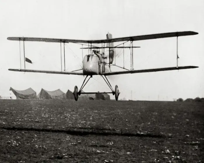 Framed Print : British plane setting off, Western Front, WW1 Framed Print : British plane setting off, Western Front, WW1