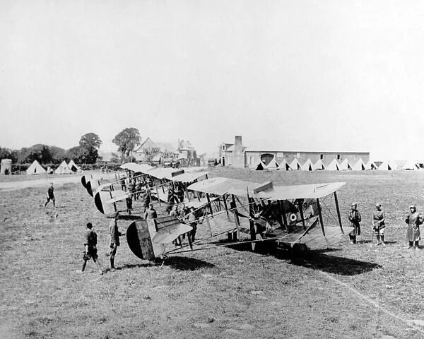 British planes about to set off on patrol, WW1