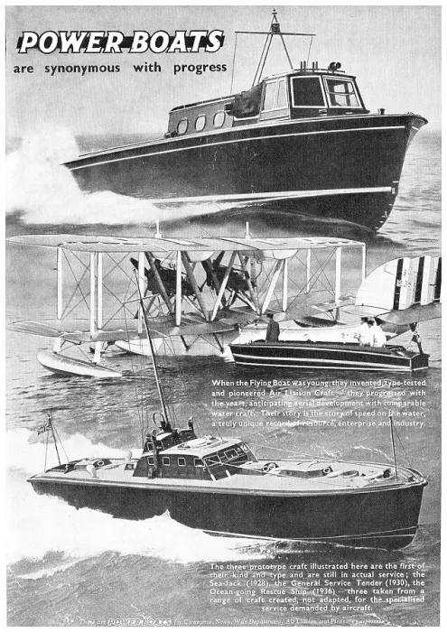 Framed Print : British Power Boat Company - Air Liaison Craft Framed Print : British Power Boat Company - Air Liaison Craft