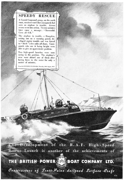 Framed Print : British Power Boat Company - Air-Sea Rescue Boats Framed Print : British Power Boat Company - Air-Sea Rescue Boats