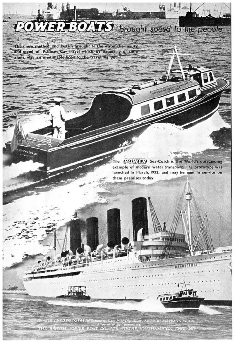Framed Print : British Power Boat Company Sea-Coach 1938 Framed Print : British Power Boat Company Sea-Coach 1938
