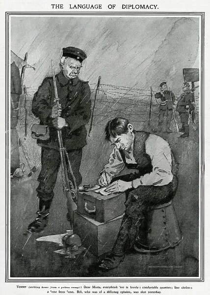 A British prisoner-of-war writing home about his conditions