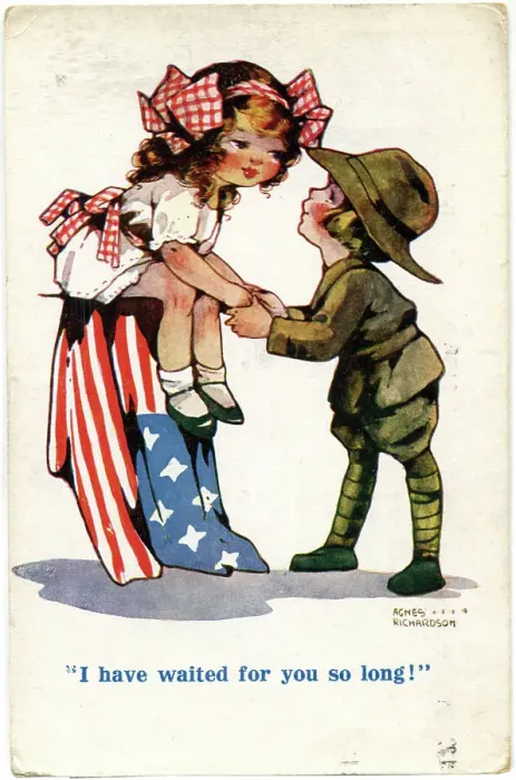 Framed Print : British propaganda welcoming the Americans Framed Print : British propaganda welcoming the Americans