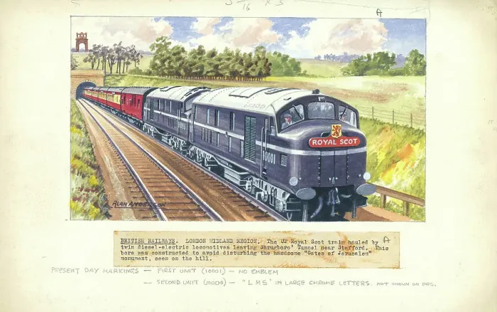 Framed Print : British Railways London Midland Region - UP Royal Scot train Framed Print : British Railways London Midland Region - UP Royal Scot train