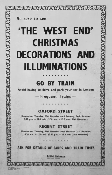 Framed Print : British Railways poster, Christmas illuminations Framed Print : British Railways poster, Christmas illuminations