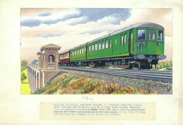 Rights Managed : British Railways (Southern Region) express electric train Rights Managed : British Railways (Southern Region) express electric train