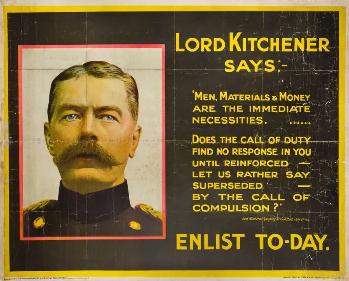 Framed Print : British recruitment poster, Enlist Today, WW1 Framed Print : British recruitment poster, Enlist Today, WW1