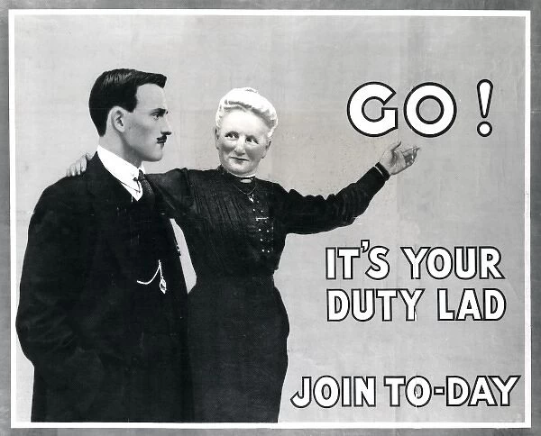 British recruitment poster, WW1