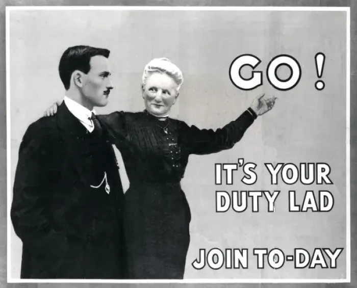 Framed Print : British recruitment poster, WW1 Framed Print : British recruitment poster, WW1