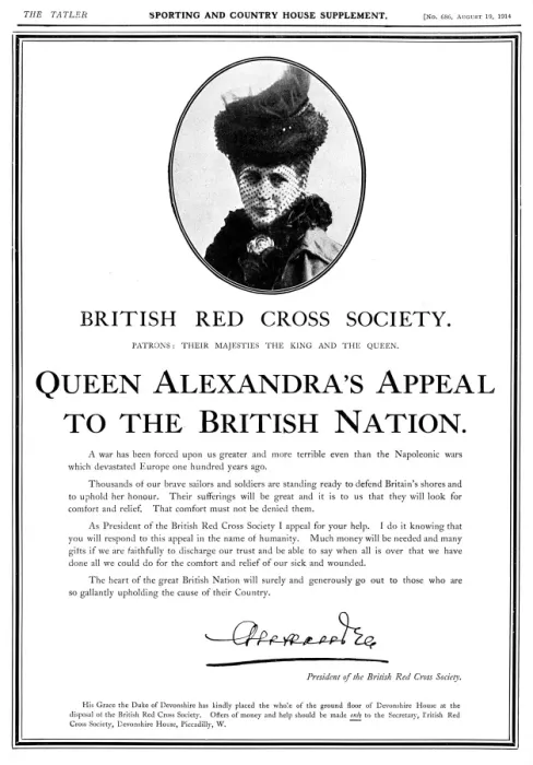 Framed Print : British Red Cross Society appeal by Queen Alexandra, WW1 Framed Print : British Red Cross Society appeal by Queen Alexandra, WW1