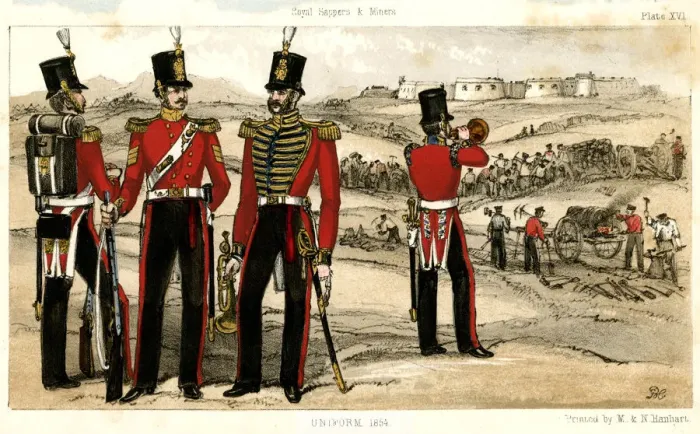 Framed Print : BRITISH SAPPERS 1854 Framed Print : BRITISH SAPPERS 1854