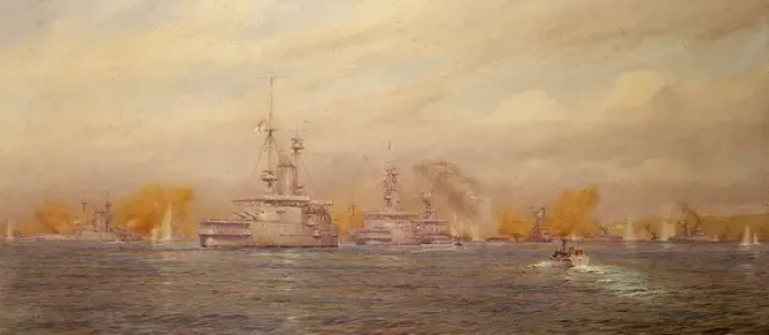 Framed Print : British ships in action, Dardanelles, Turkey, WW1 Framed Print : British ships in action, Dardanelles, Turkey, WW1