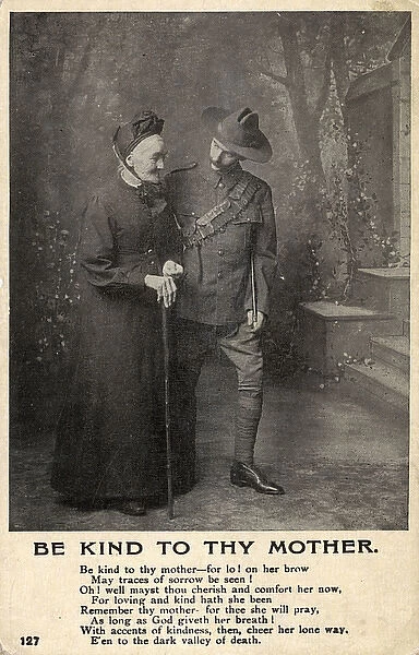 British Soldier and his Mother - Boer War uniform