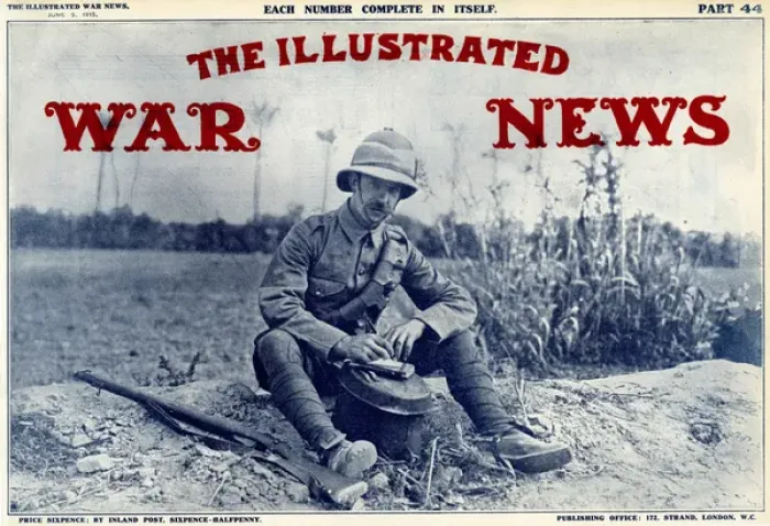 Framed Print : British soldier writing a letter or in a diary 1915 Framed Print : British soldier writing a letter or in a diary 1915