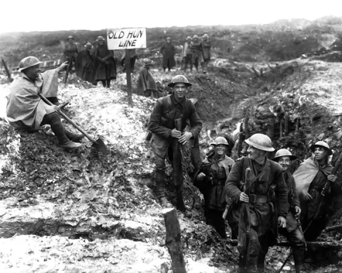 Framed Print : British soldiers in captured German trench, WW1 Framed Print : British soldiers in captured German trench, WW1