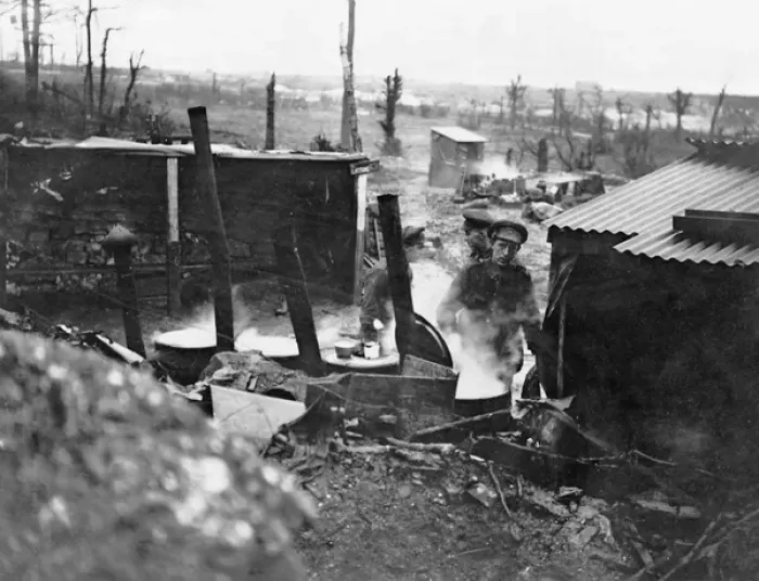 Framed Print : British soldiers preparing food, Western Front, WW1 Framed Print : British soldiers preparing food, Western Front, WW1