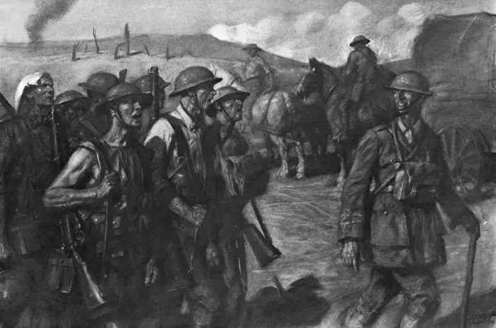 Framed Print : British soldiers singing Tipperary, 1917 Framed Print : British soldiers singing Tipperary, 1917