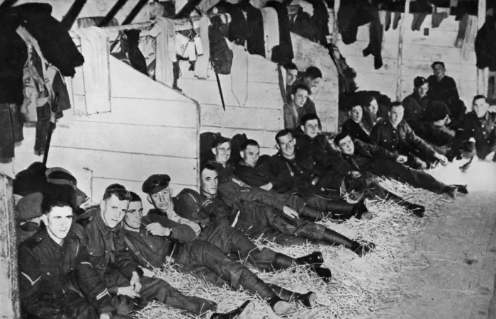 Framed Print : British soldiers in stables billet, France, 1939 Framed Print : British soldiers in stables billet, France, 1939