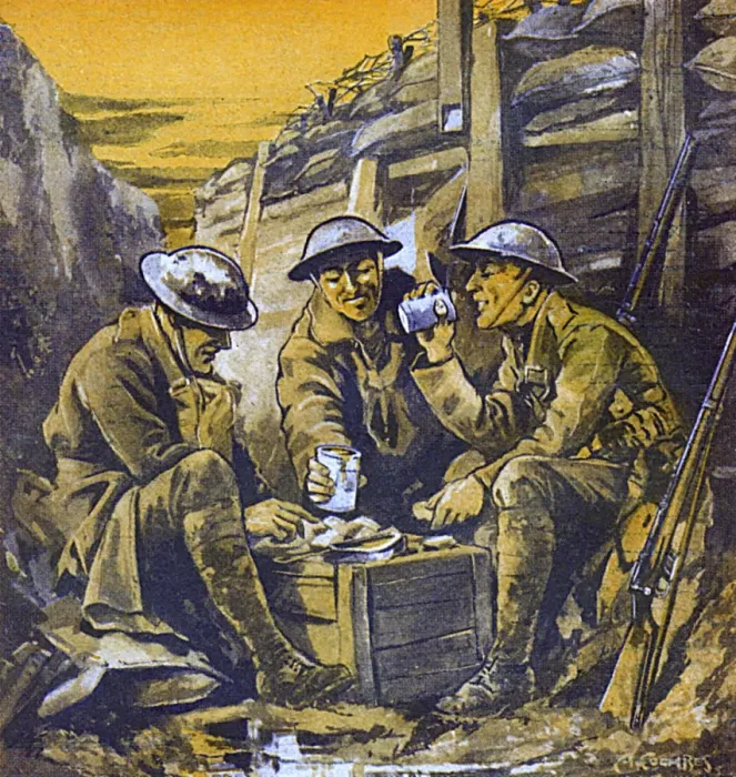 Framed Print : British soldiers in a trench Framed Print : British soldiers in a trench
